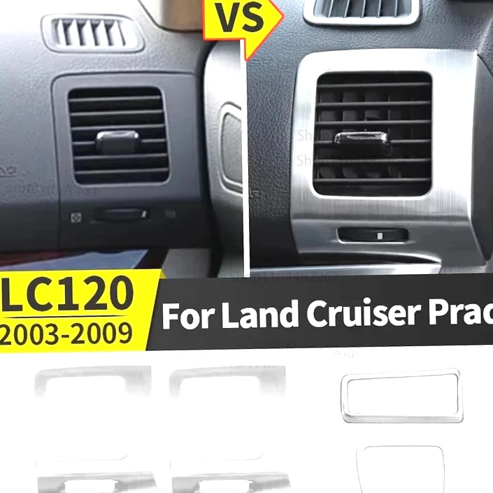

For Toyota Land Cruiser Prado 120 2003-2009 Air Conditioning Outlet Patch Decoration Upgrade LC120 Modification Accessories