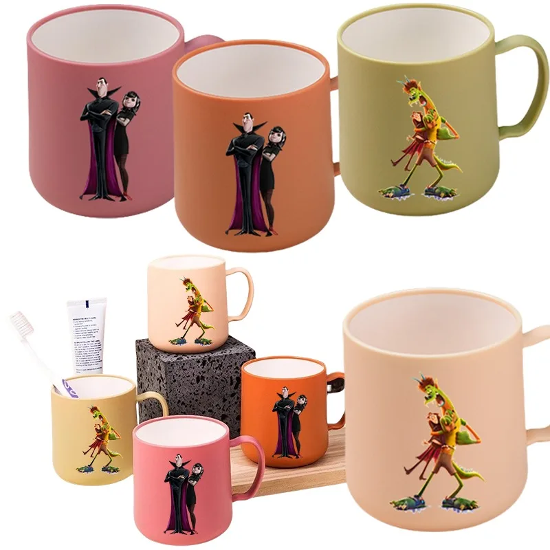 فندق ترانسيلفانيا دراكولا زوجين الأسرة السفر كأس غسول الفم أنيمي شخصية طالب عنبر كوب فرشاة الأسنان البلاستيكية الهدايا