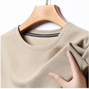 New summer waffle around the neck short sleeve 8 Main Sales Men's Shirts - №1