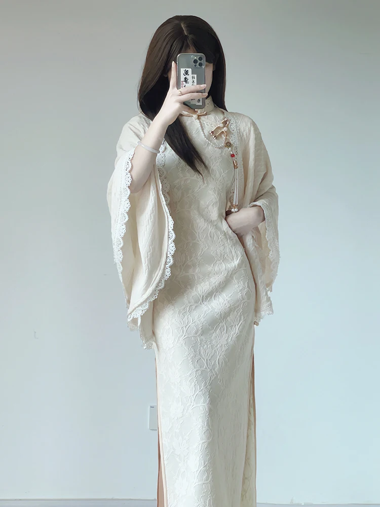 

Новинка 2026: Вязаный кардиган Ting Yue Ling, летняя юбка-накидка, высококачественный аксессуар для весны и осени, в китайском стиле