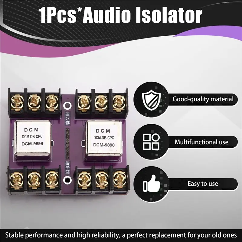 ABYN-DCM-9898 Balanced And Unbalanced Conversion Audio Isolator Converter Permalloy Isolation Transformer 600:600 20Hz- 20Khz