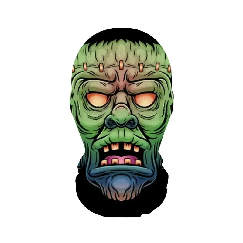 Halloween Skelett Maske elastische Mesh Kapuze gruselige Party Cosplay Prop atmungsaktive Gesichtsbedeckung Kapuze