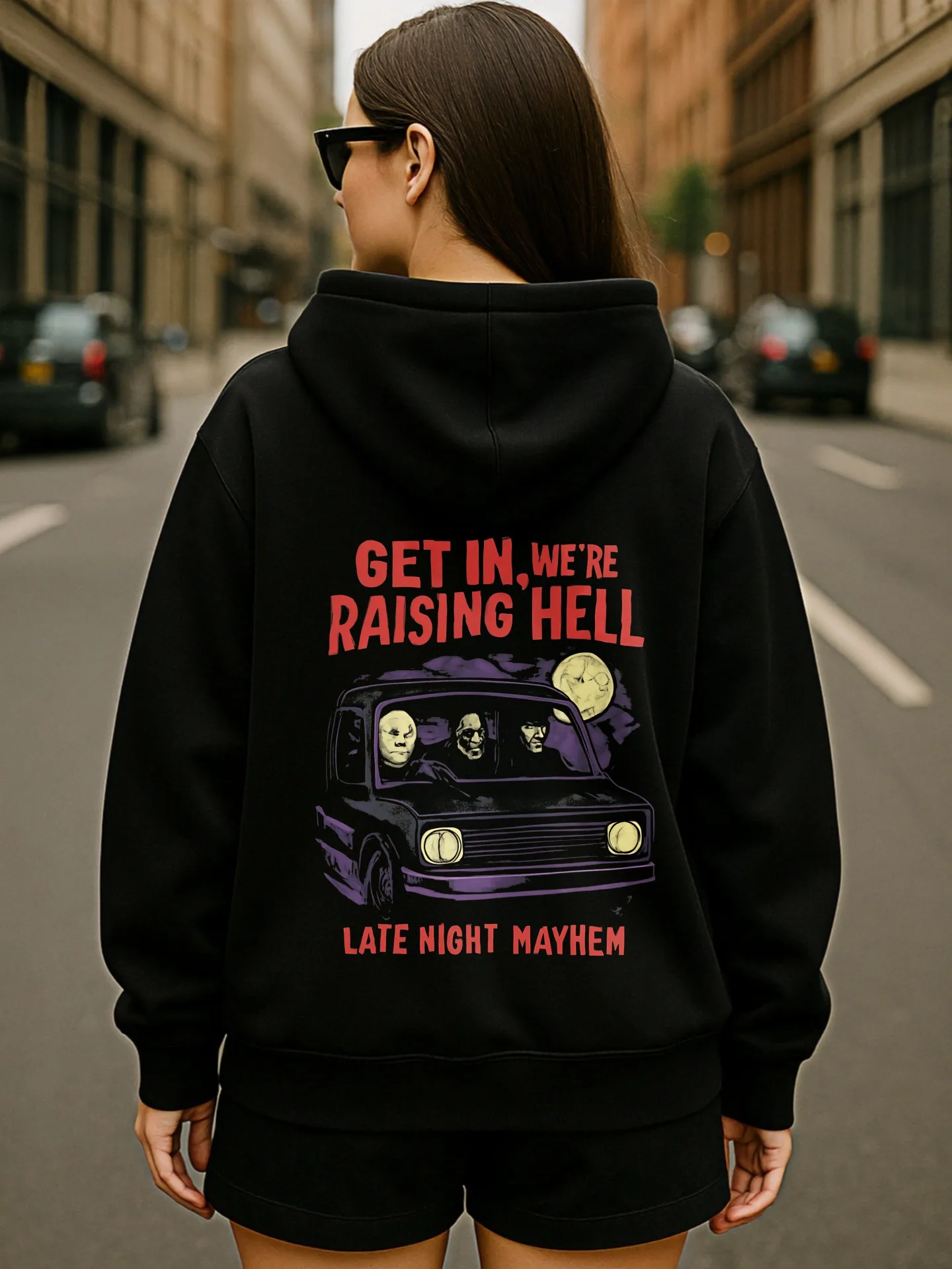 Grafik-Kapuzenpullover für Damen, Pullover mit Raketenmotiv, ästhetische Streetwear, weicher, bequemer Stoff, lässiges Outfit für junge Männer