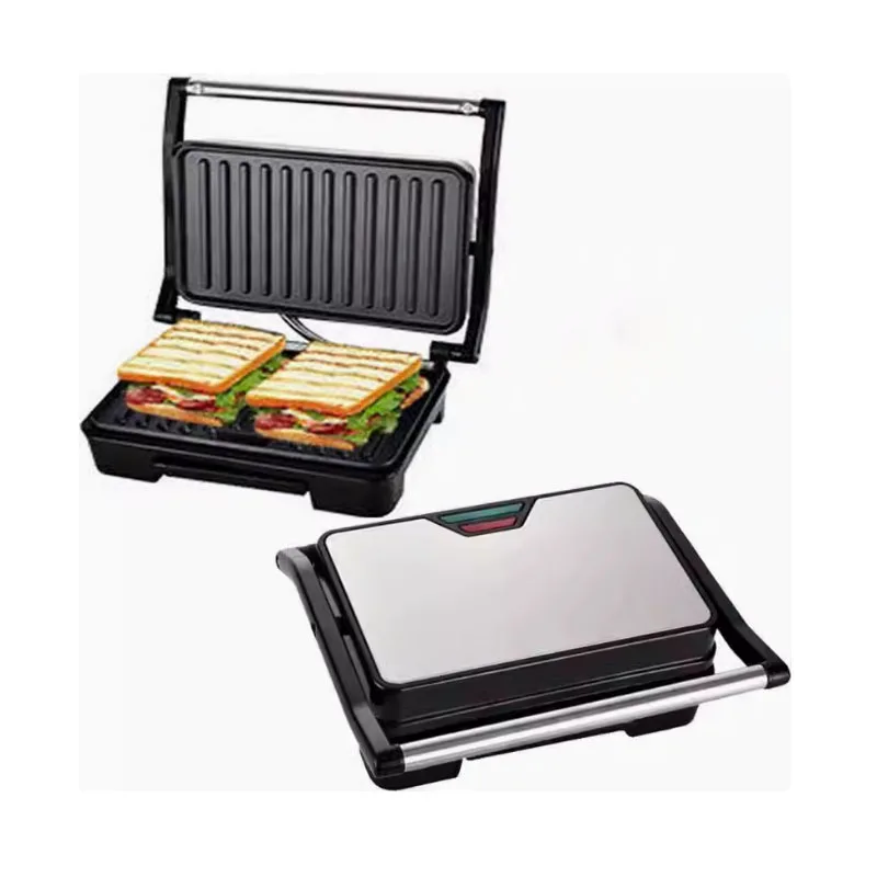 グルメサンドイッチマシン、電気屋内グリル、焦げ付き防止調理ボード、取り外し可能なドリップトレイ、e