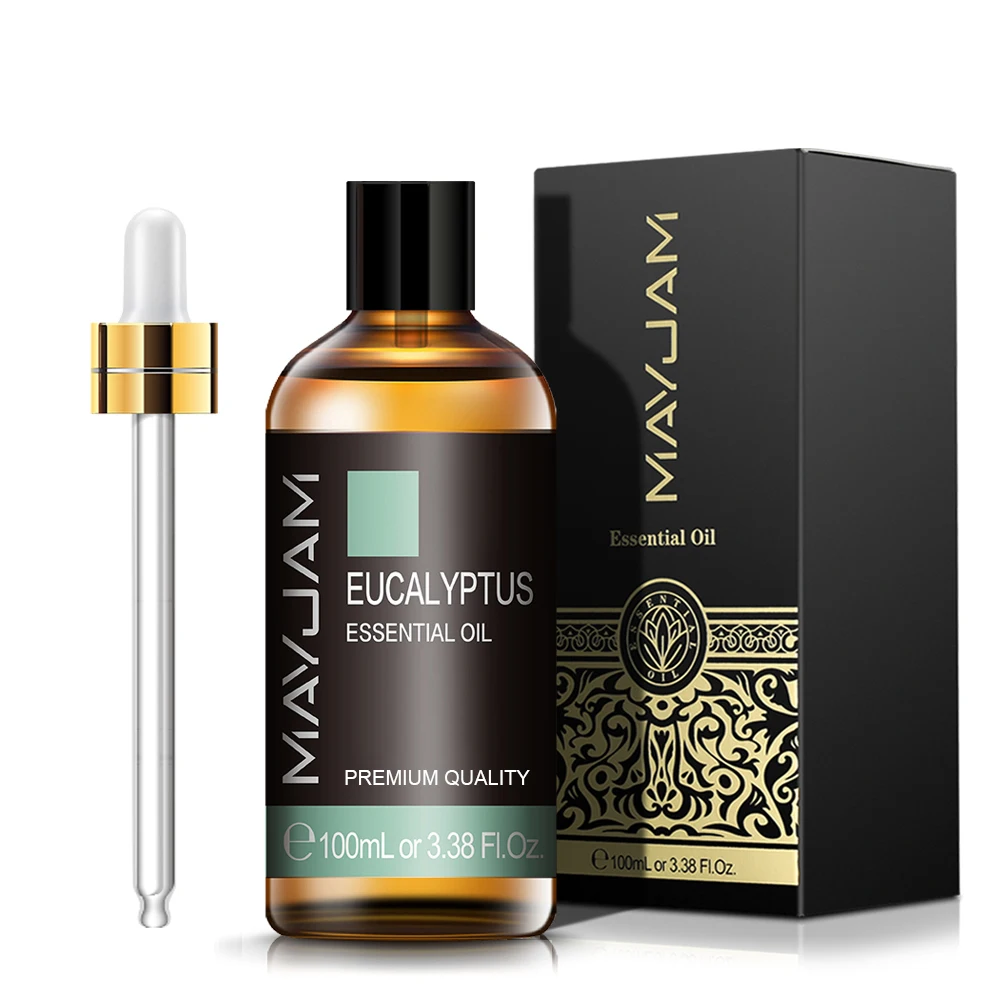 MAYJAM 100ml 유칼립투스 에센셜 오일 DIY 만들기 양초 공기 청정제 민트 바닐라 라벤더 샌들우드 베르가못 티 트리 아로마