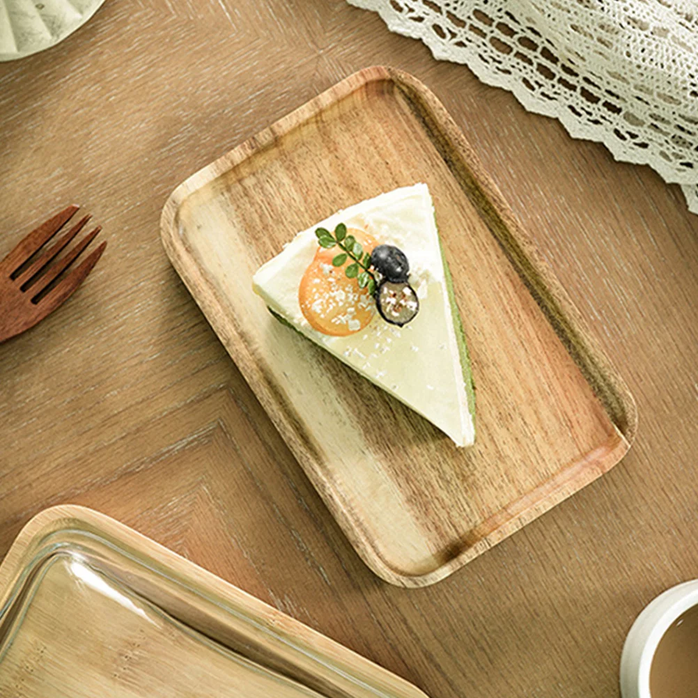 

Bamboo Glass Dome Dessert St Table Display Rectangle Covered Holder Lid Simple Cake Tray With Lid Pan Cake St Display