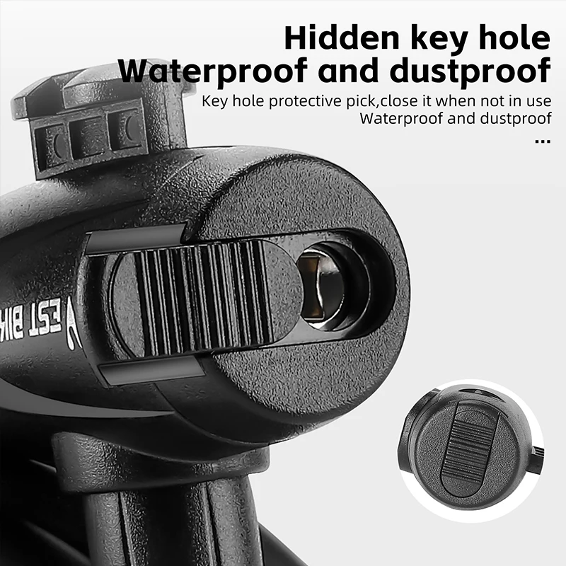 WEST BIKING Anti-freeze Steel Cable Bicycle Lock Security Anti-Theft Wire Locks Free Lock Bracket For E-Bike Scooter Motorcycle