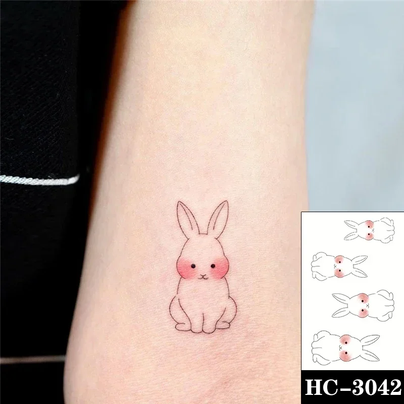 Waterproof Temporary Tattoo Sticker Japanese Style Cute Pig Small Size Body Art Fake Tatto Flash Tatoo Hand Foot  for Men Women