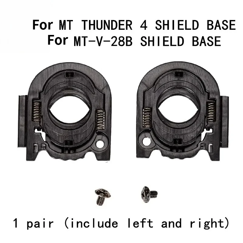 2Pcs Helmet Visor Shield Base Professional Easy to Install Replacement with Screws for MT Thunder 4 Mt-v-28B Visor Len Base