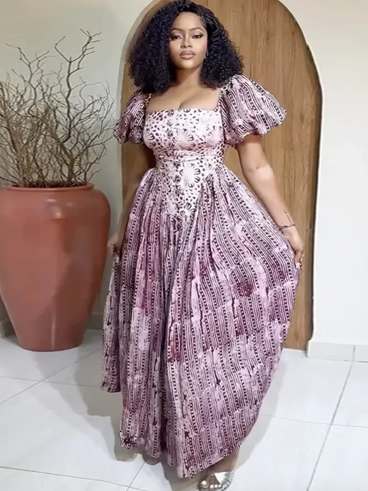 

African Print Dresses For Women Dress 2025 Dashiki Patchwork Pleated African Clothes Africa Clothing Christmas Robe Maxi Dress