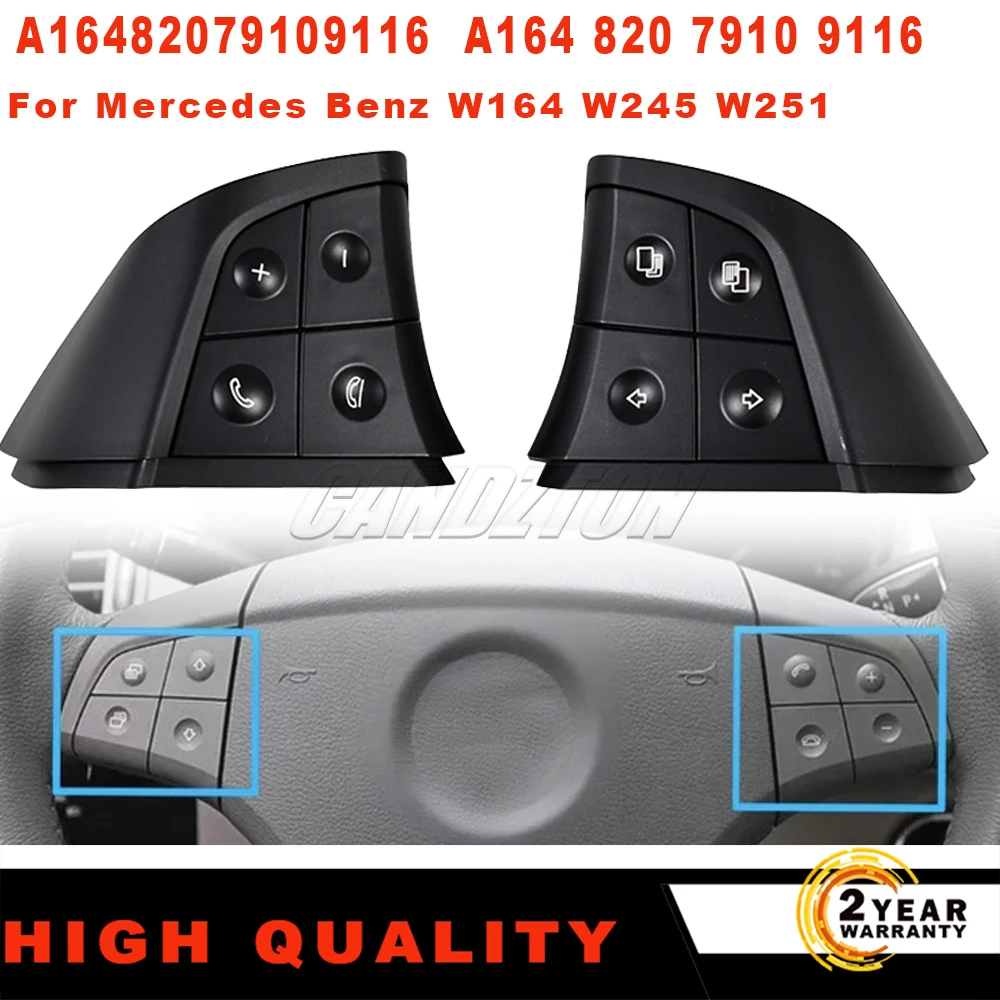 

Для Mercedes Benz W164 W245 W251 ML GL300/350/400/450 2006-2009 Новый многофункциональный комплект кнопок на руле, ключи управления телефоном