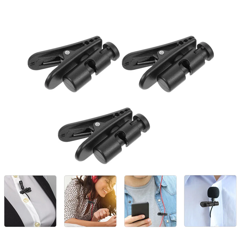 

3 Pcs Headphone Cable Clip Cord Headset Clips Microphone Cords Wire Earphone Holders