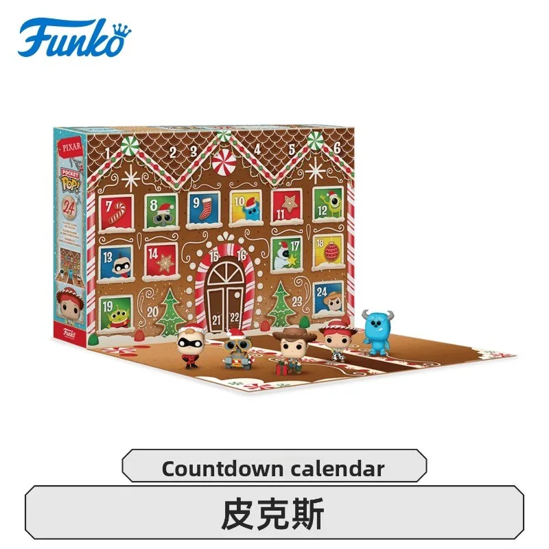 FUNKO POP《Pixar Woody عيد الميلاد تقويم القدوم صندوق أعمى》 أنيمي عمل سطح المكتب زينة زخرفية نموذج اللعب تحصيل نموذج