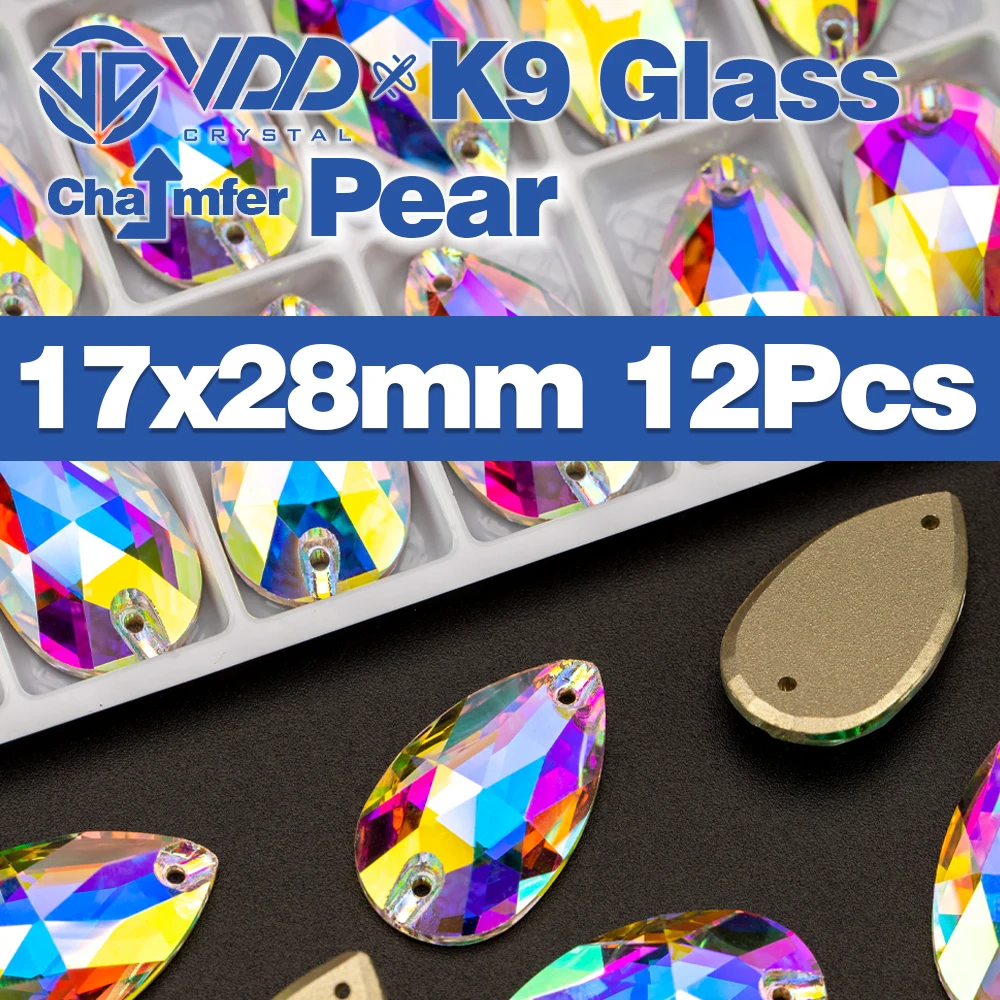 VDD Fase AAAAA Top Qualität K9 Glas Nähen Auf Strass Nähen Kristall AB Flatback Stein Für Kleidung Zubehör Hochzeit Kleid – Detail 7