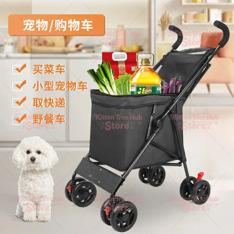 Portable Foldable Hand Pull Cart Multifunctional Shopping Trolley For Outdoor Camping Stall Express Delivery