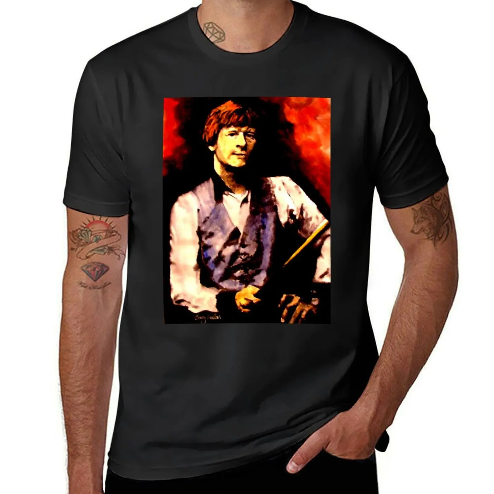 Alex Higgins Snooker Art Northern Irish T-Shirt quick drying plain Men's t-shirt