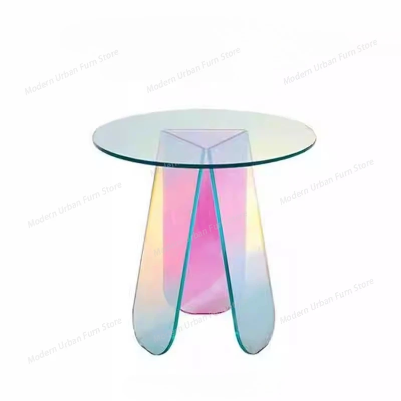 

Simplicity Coffee Table Café Tables Desk Apartment Negotiating Round Café Table Party Glass Café Furniture Кофейный Столик MHKFZ