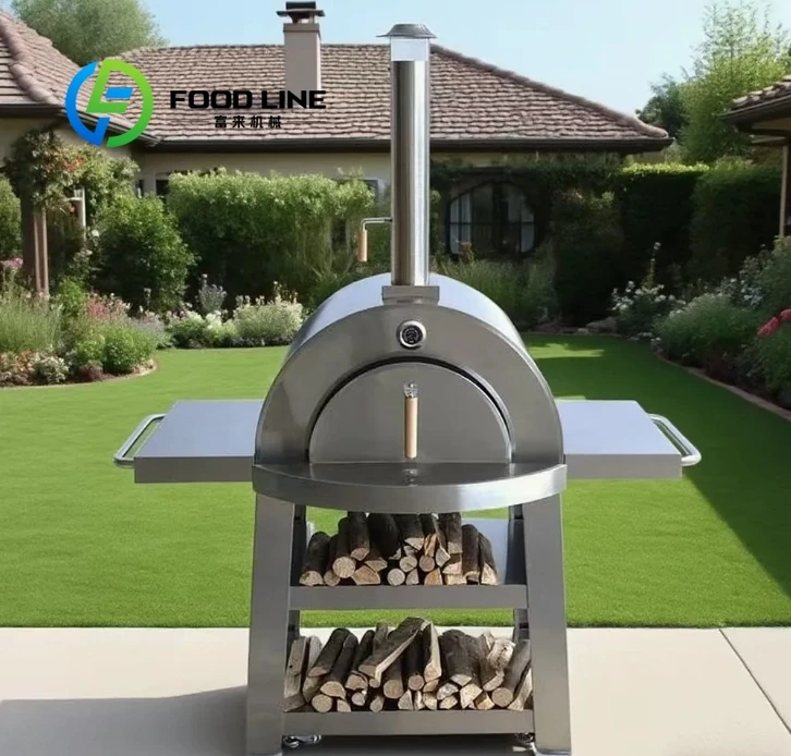 Modern Premium Pizza Oven High Quality Stainless Steel with Wood & Charcoal Burning Features for Home Use Steak & Camping