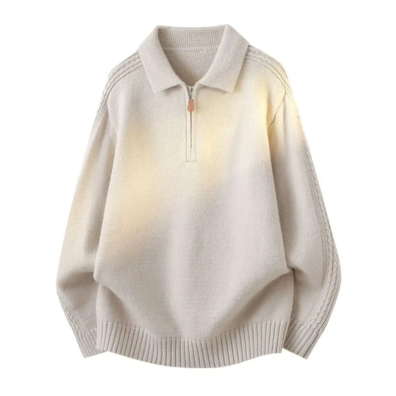 

Мужской вязаный свитер с воротником на молнии, весна-осень, открытый трикотаж, шерстяная одежда Advanced Sensation