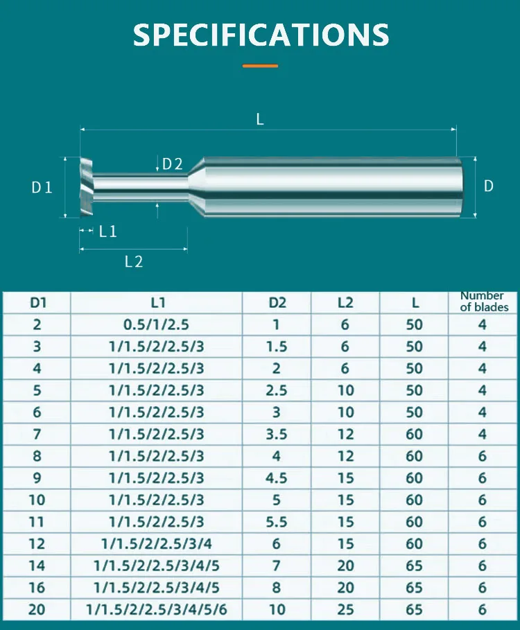 Swybb Hartmetall T Schlitz schneider Wolfram Stahl T-Schlitz Fräs werkzeug beschichtet CNC Bearbeitung Metall Stahl Aluminium Durchmesser 3 ~ 20mm – Detail 7