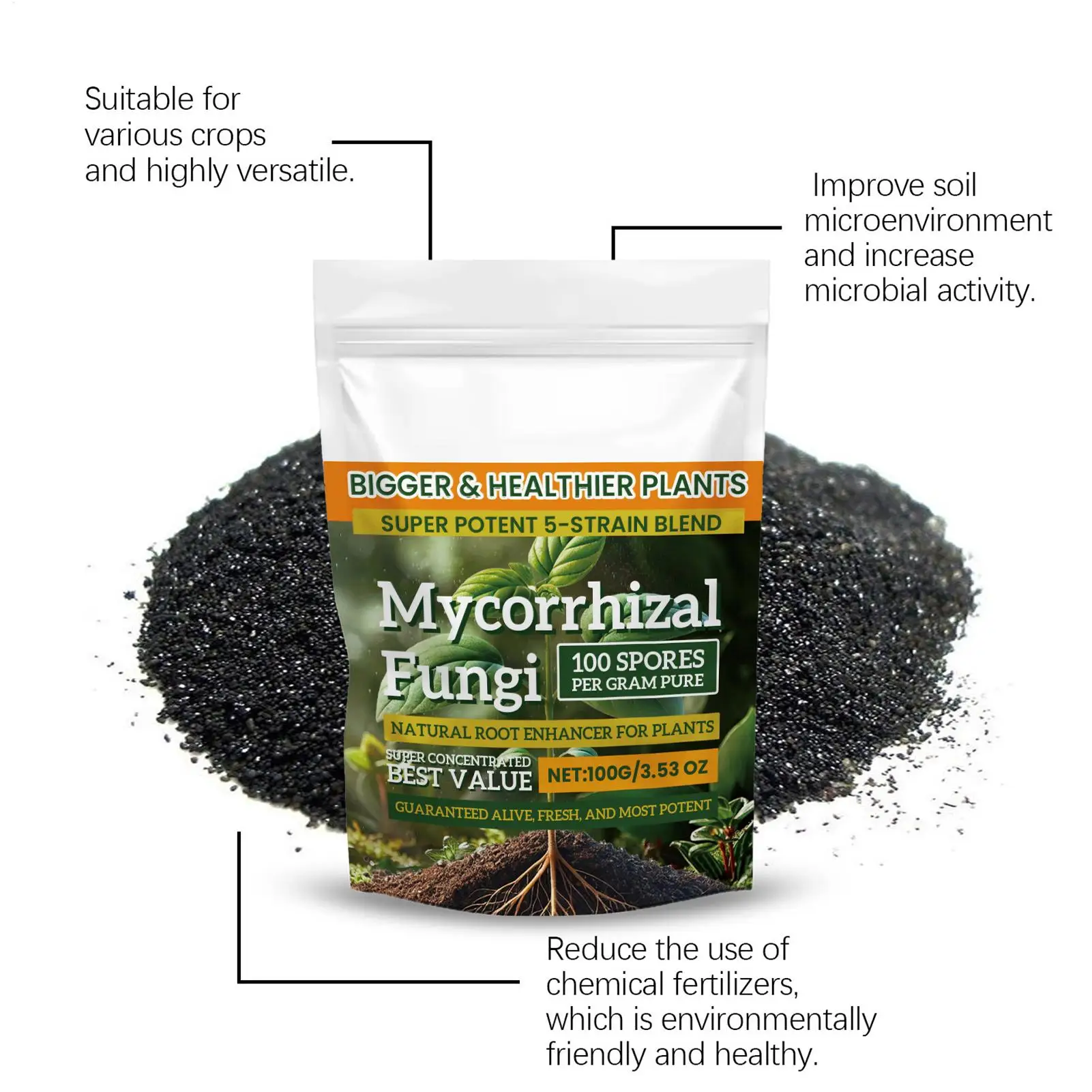 Natural Plants Root Enhancer Promote Root Development Enhance Absorption Capacity Improve DiseaseResistance 100g Nutrient