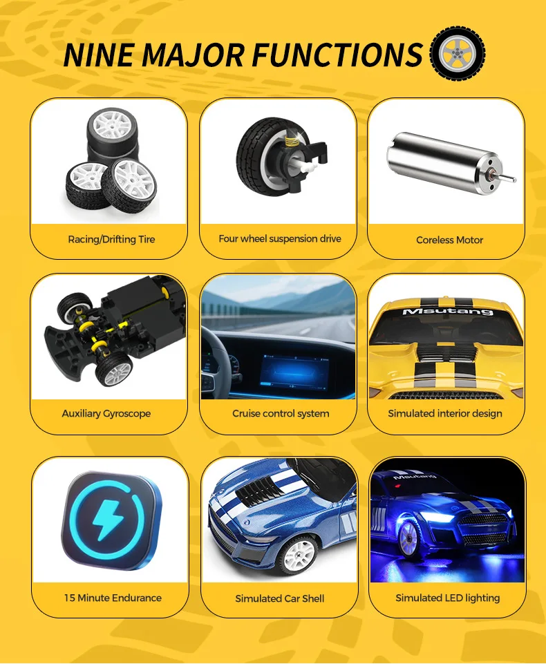 K4308 Nuovo Prodotto 1: 1:43 Elettrico 4WD Racing Drift Car Mini Desktop Telecomando RC Regalo di compleanno per bambini Ragazzo giocattoli da collezione