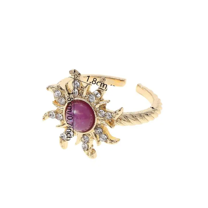 Fashion Sun Shape Pendant Necklace Inlaid Crystal Rhinestone Ear Drop Bracelet Ring For Women Daily Party Wedding Wear Jewelry