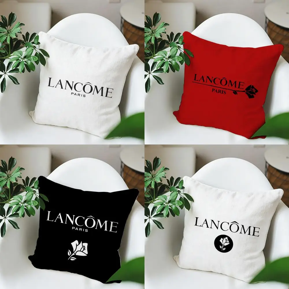 L-Lancome-S Funda de cojín cuadrada, funda de almohada suave vintage para sofá, decoración del hogar y funda protectora