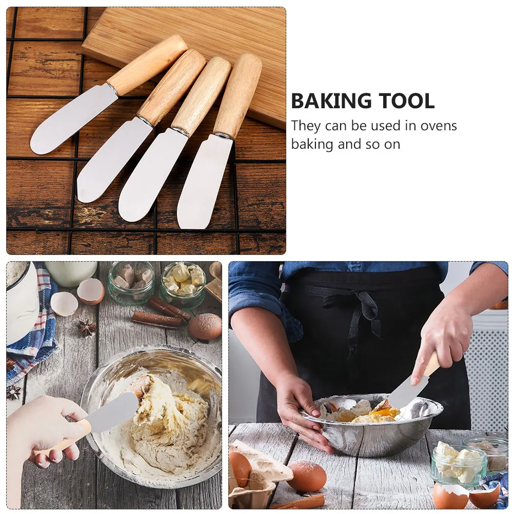 

6pcs Cream Baking Tools Spatula Stainless Steel Butter Cheese Blades Knife Baking Pastry Tools Kitchen Utensils