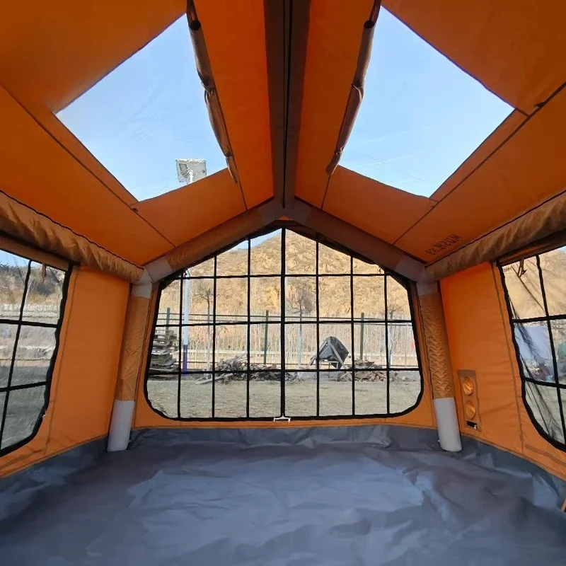 Inflatable tent outdoor camping overnight autumn and winter outdoor windproof and rainproof cotton ridge tent