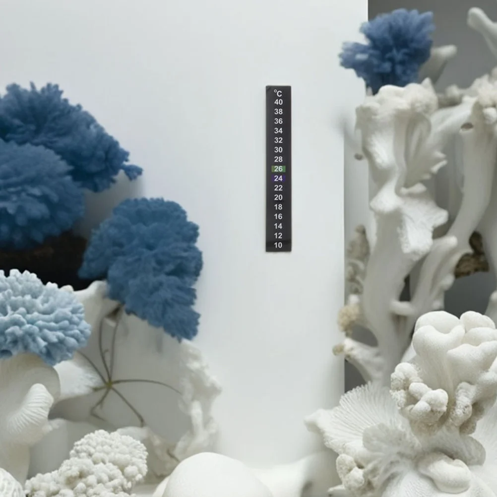 

8pcs Aquarium Temperature Sticker Fish Tank Digital Thermometer Strip 10℃ To 40℃ Range Easy Apply For Multiple Tanks Water