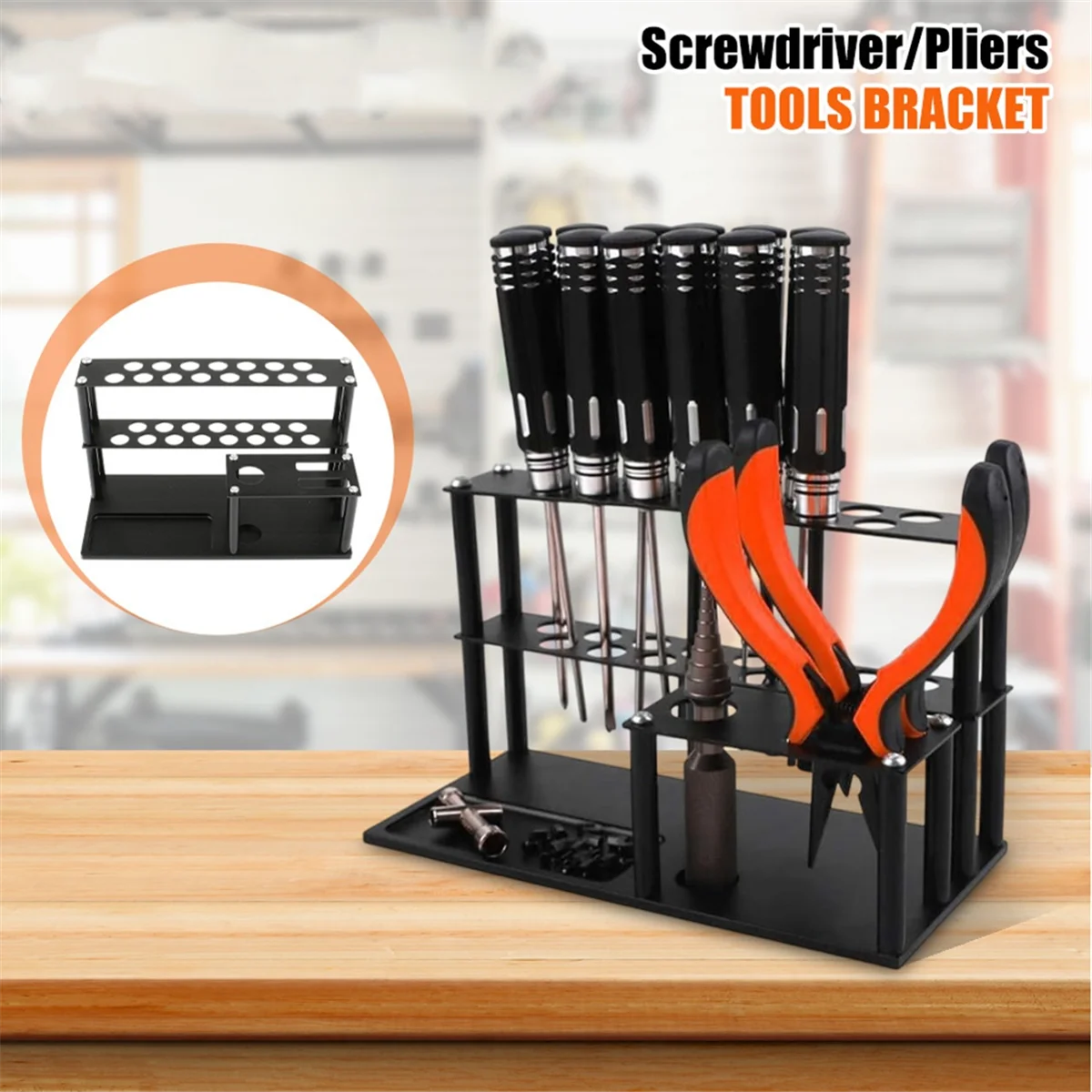 

ABNJ RC Screwdriver Storage Rack Holder Aluminum Alloy Screwdriver Organizers for Hex Screw Driver RC Tools Kit Organizers