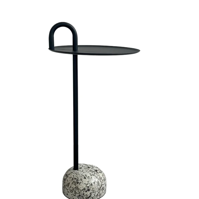 Mobile needs to be assembled, bedroom granite base metal edge table