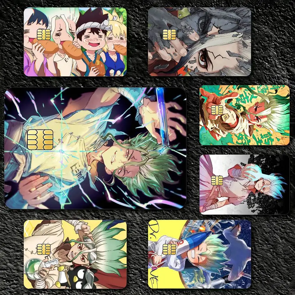 Dr S-STONE Credit Card Skin Stickers For VISA Bank Bus Metro Access Card Protective Film Cover Sticker