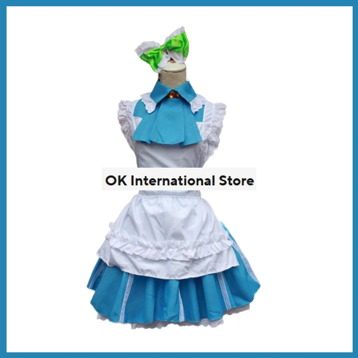 Disfraz de Anime LoveLive para mujer, traje de Cosplay de Kotori Minami, vestido de atuendo de sirvienta azul, traje de Carnaval Kawaii Sexy