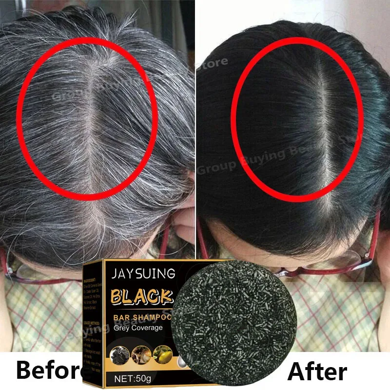 Cabelo Branco Escurecimento Shampoo, Cabelo Fixação Shampoo Bar, Restaurar Cinza Barba e Cabelo, Sabonete Cor Natural, Cinza, Branco para Corante Preto