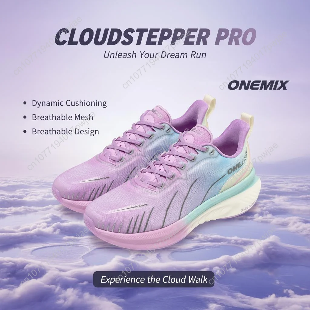 ONEMIX Professional Rebound Jogging Shoes, Wide-Toe Box Design with Soft Bounce Feel, Sneakers, Outdoor Low-Top Fashionable