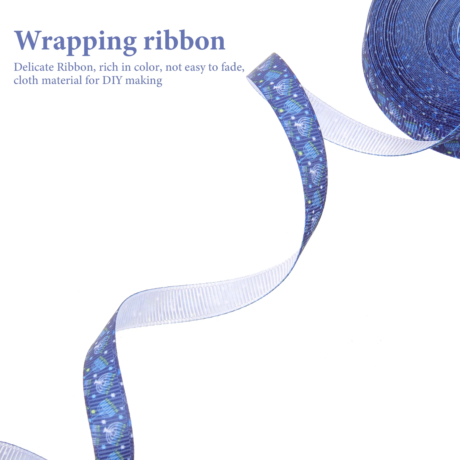 Hanukkah Ribbon Jewish Decoration DIY Gift Packaging Ribbons for Crafts Multi-function Grace Headwear Fabric