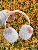 2025 Airpods Max/Max2 Case, Pearl Bow Protective Cover, Shockproof Headphone Shell With Minimalist Design Universal Fit