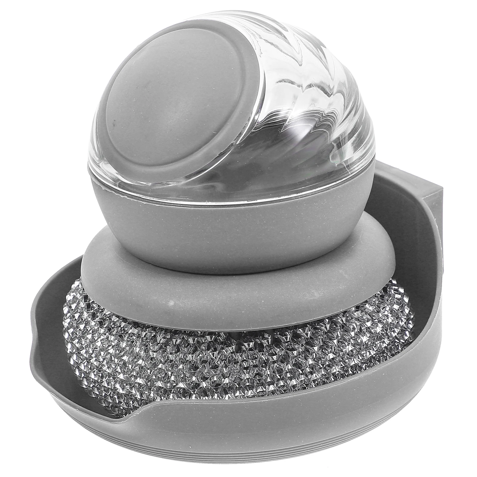

Dishwashing Brush Kitchen Scrubber Detergent Handle Wire Gray Versatile Stove Sink Pots Pan Efficient Stylish Durability PP PET