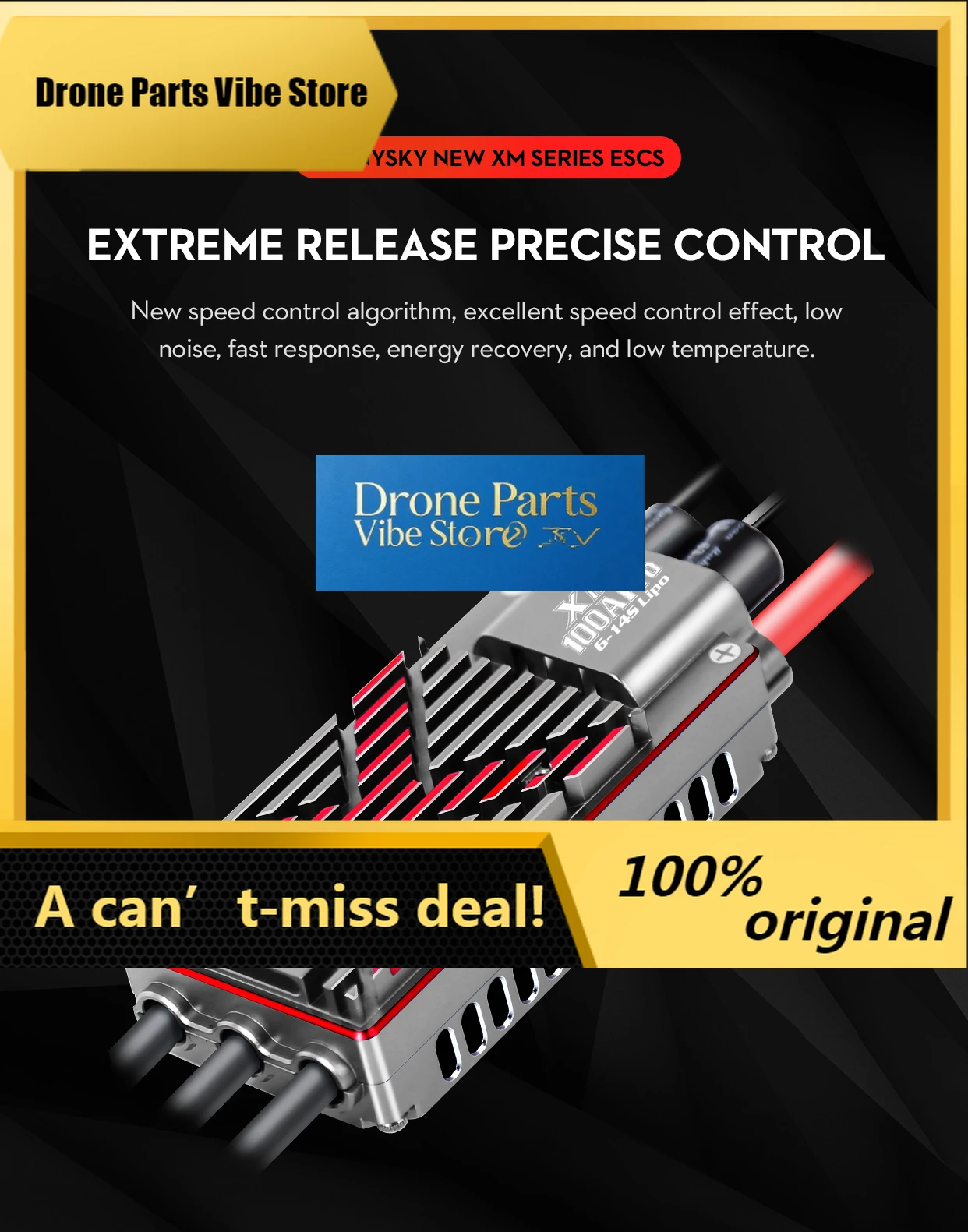DParts1SUNNYSKY XM100A PRO ESC OPTO For Multi-rotor Dr-one/U-AV Fixed-wing Cruise High Stability 32 Bit Processor