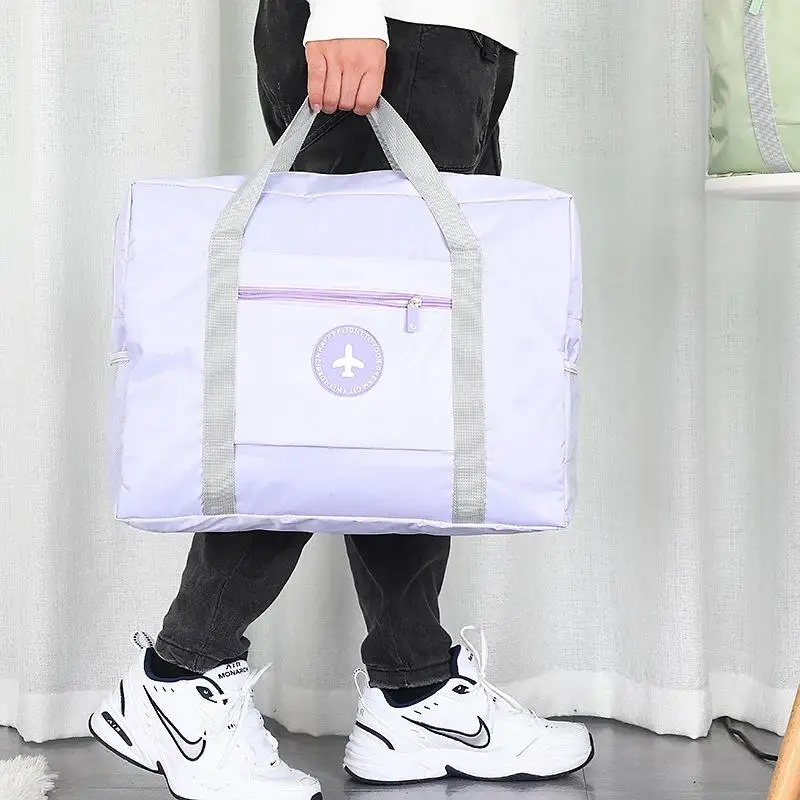 Oxford Faltbare Reisetasche mit rundem Etikett, Handgepäck-Koffer, Umzugstasche, Packtasche, Aufbewahrungstasche für Flugreisen – Detail 3
