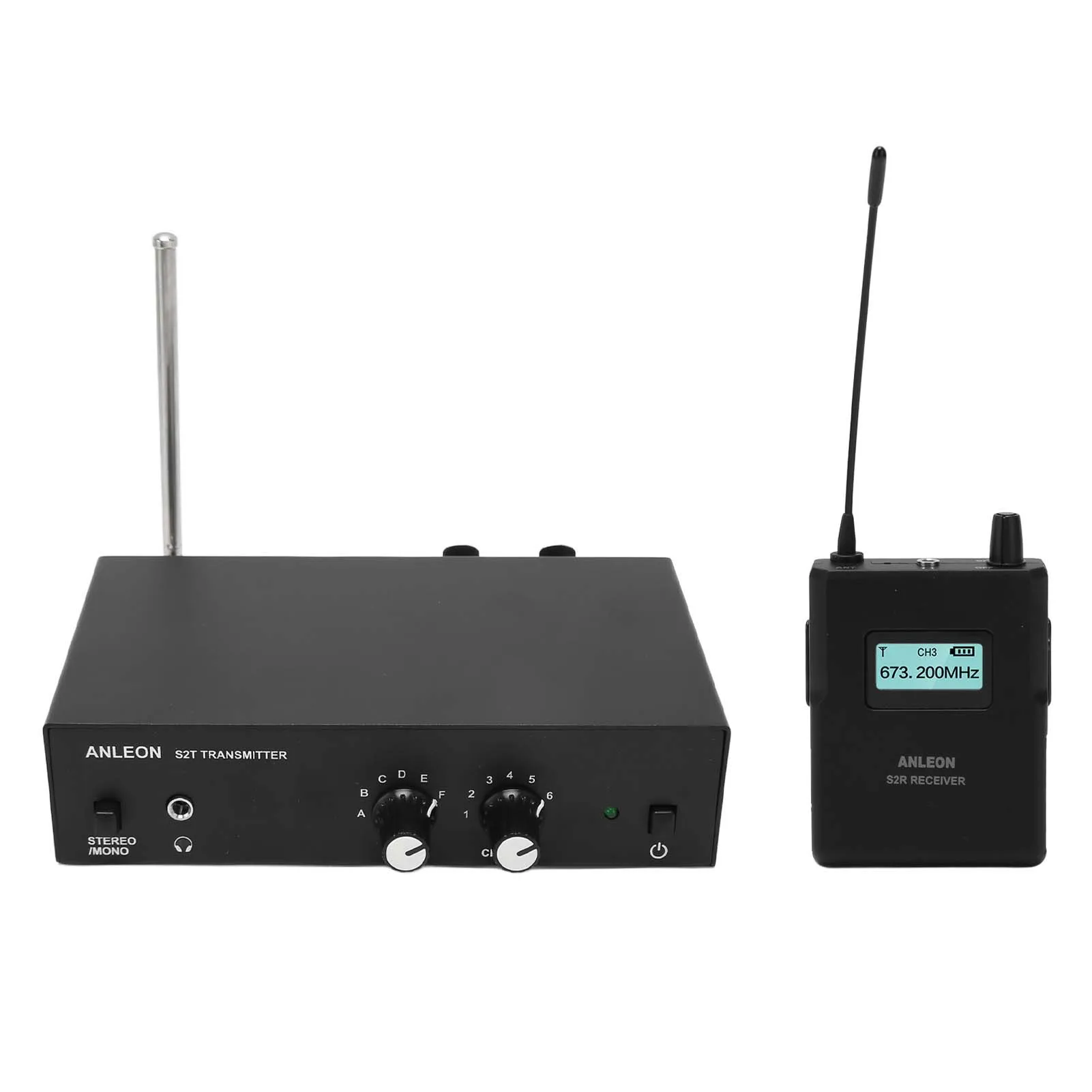 ANLEON S2R 863-865Mhz Receiver Wireless Monitor System Stage Monitor Receiver Clear Sound Wireless Monitor with Earphones