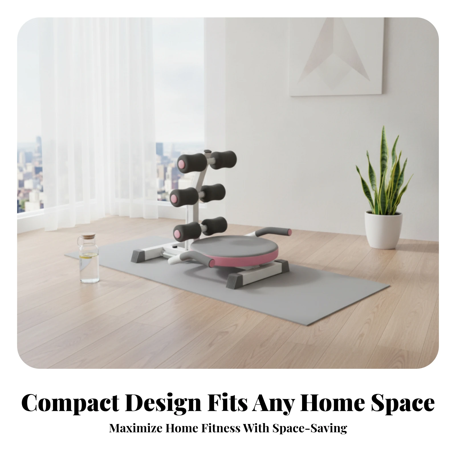 Picture 6: Sit-up Assistance Machine Metal Frame Foam Roller Sit-up Machine Ab Crunch Instructor Compact Fitness Equipment Sturdy