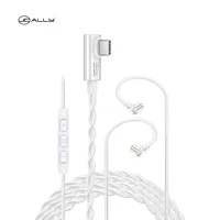 Jcaly-Cable de auriculares TC40 tipo C, 8 núcleos, trenzado, plateado, Conexant CX31993 QDC, Chip DAC con micrófono para EDX PRO Castor ZS10 PRO