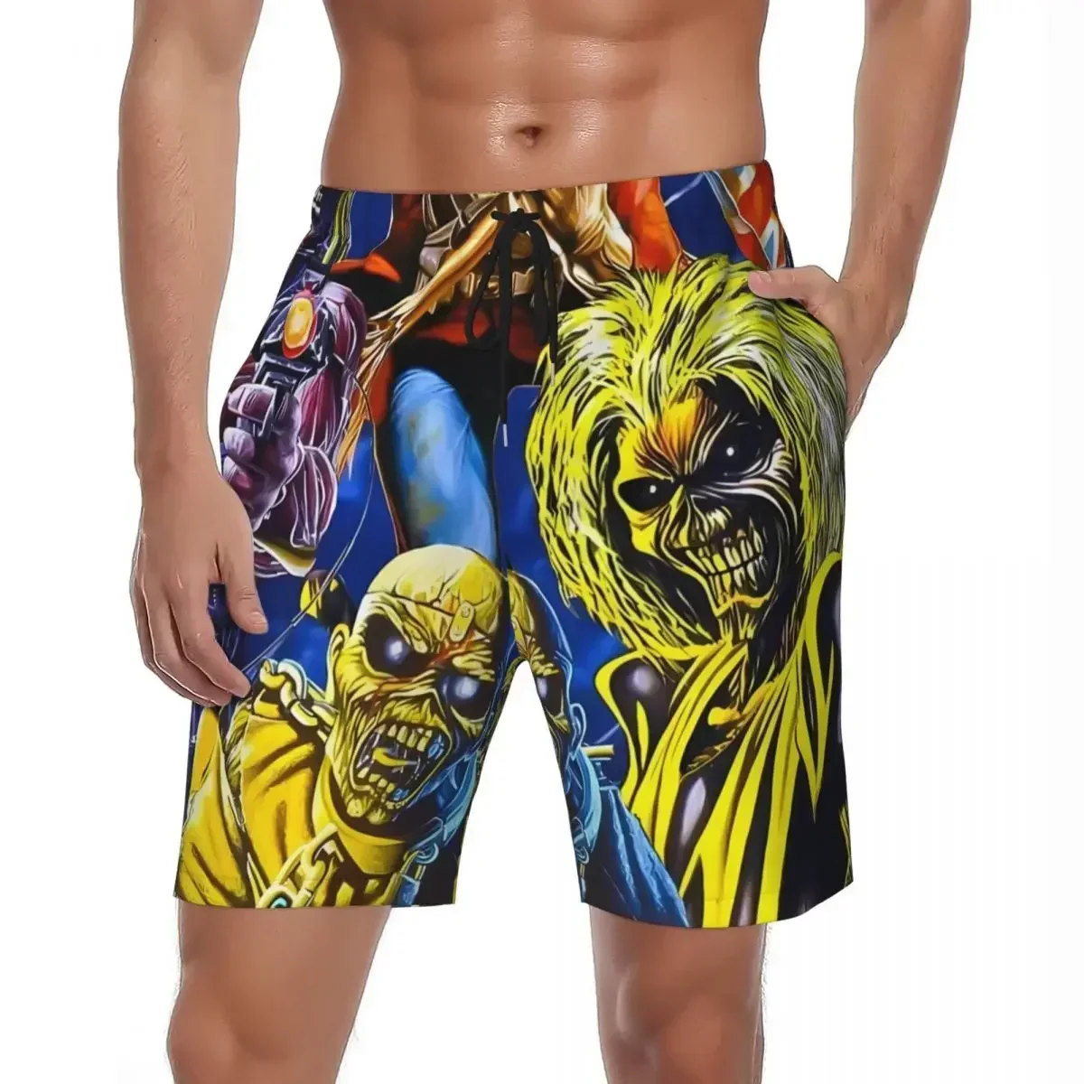 

Iron Maidens Heavy Rock Band Fitness Shorts, Men's Summer Beach Shorts, Classic Quick-drying Sports Shorts, 2025