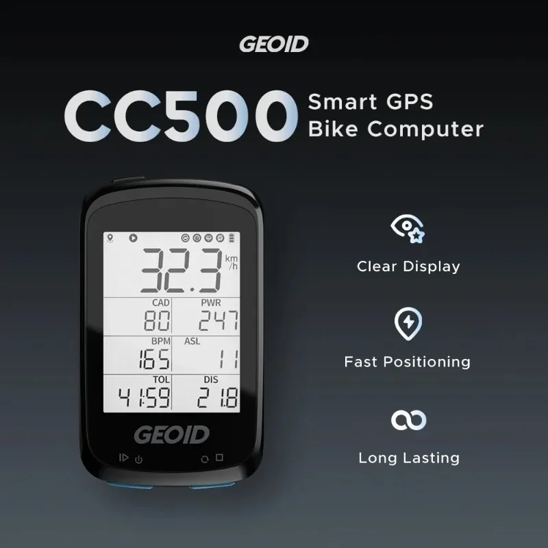 Geoid CC500 GPS Bike Computer Cycling Computer Wireless Health Fitness For Garmin With Chest Heart Bluetooth ANT+ Bike