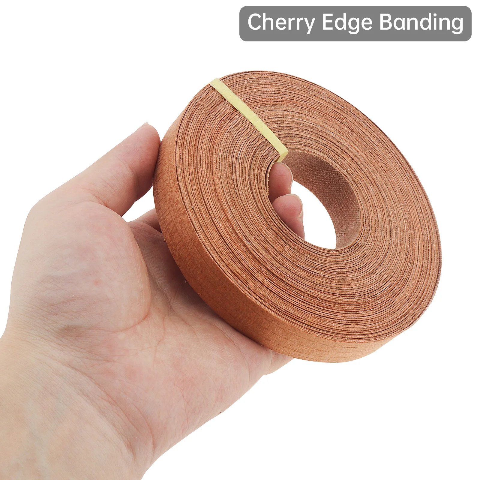 15M Hot Melt Adhesive Cherry Edge Banding for Plywood Table / Furniture / Cabinet , Pre-glued Veneer Edging