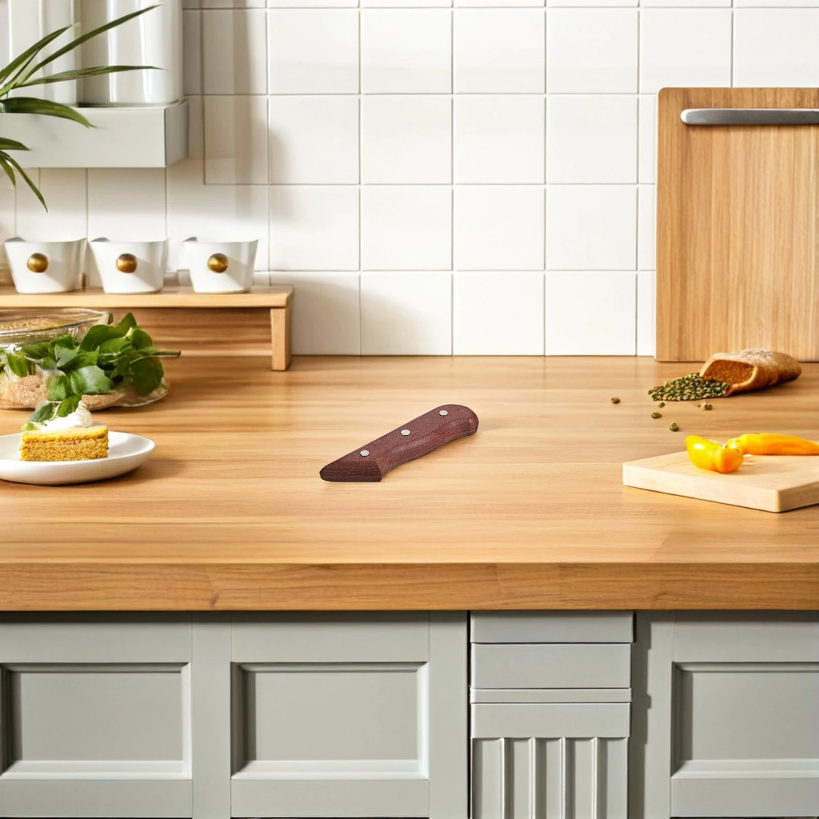 

1PC Wooden Knife Handle Replacement Accessories Ergonomic Anti Grip for Chef Comfortable Kitchen Tool Fits Various