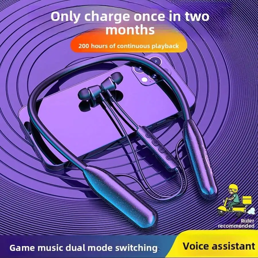 

A20 Neutral In-Stock Wireless Bluetooth Earphones, Neck-Hanging In-Ear Design, Large-Capacity Battery, Ultra-Long Battery Life, Noise Reduction, Private Model